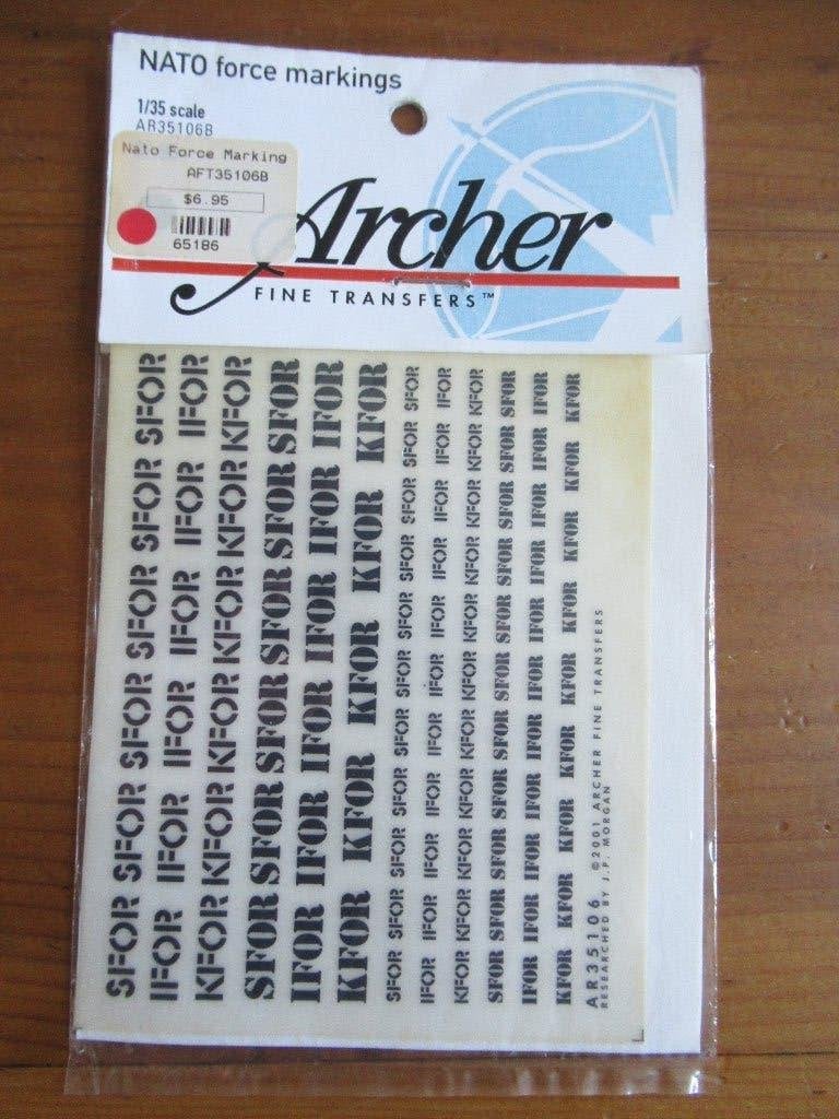 NATO force markings - black  (Archer 1/35), Overige merken, 1:32 tot 1:50, Overige typen, Nieuw