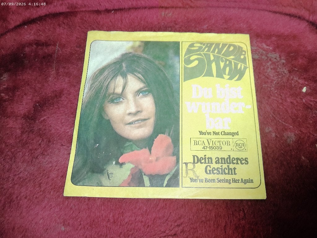 Sandie Shaw - Du bist Wunderbar, Gebruikt, Fotohoes, 7 inch, Ophalen of Verzenden