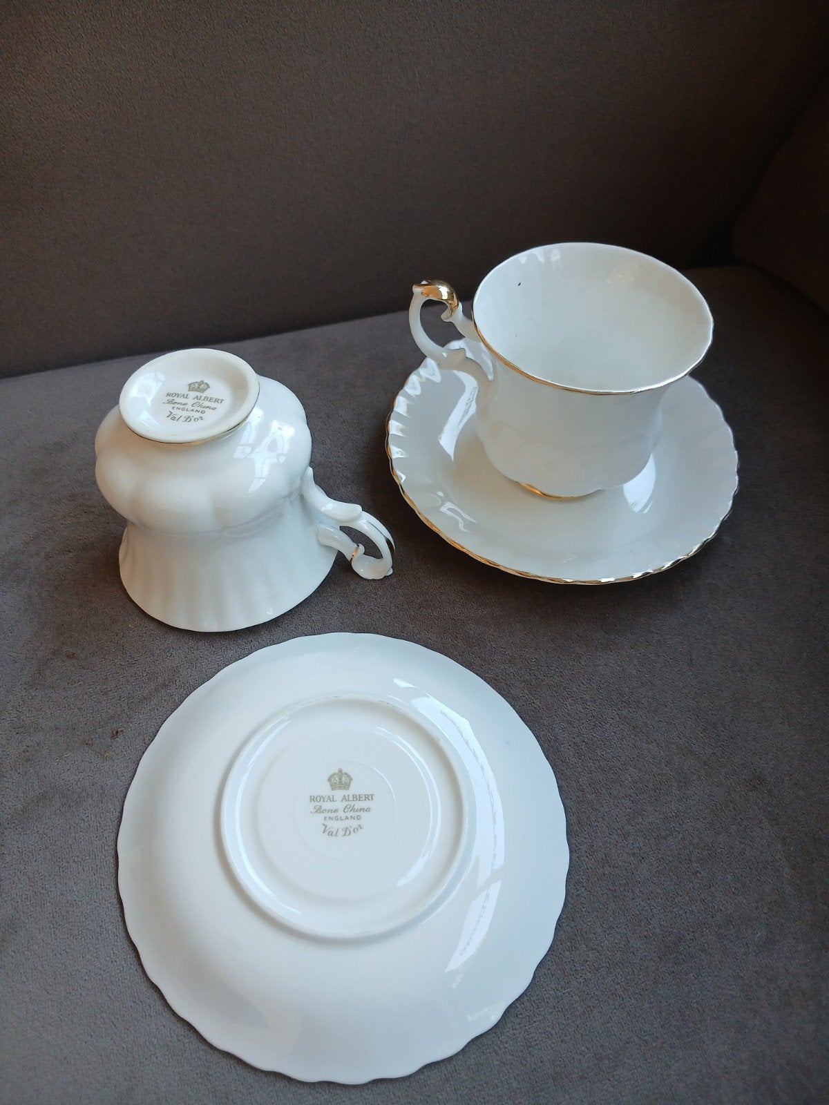 Set van 2 Royal Albert Val d'Or kop en schotel, Ophalen of Verzenden
