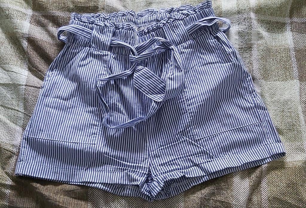 Shorts ONLY Blauw Gestreepte Maat M ., Maat 38/40 (M), Only, Kort, Blauw
