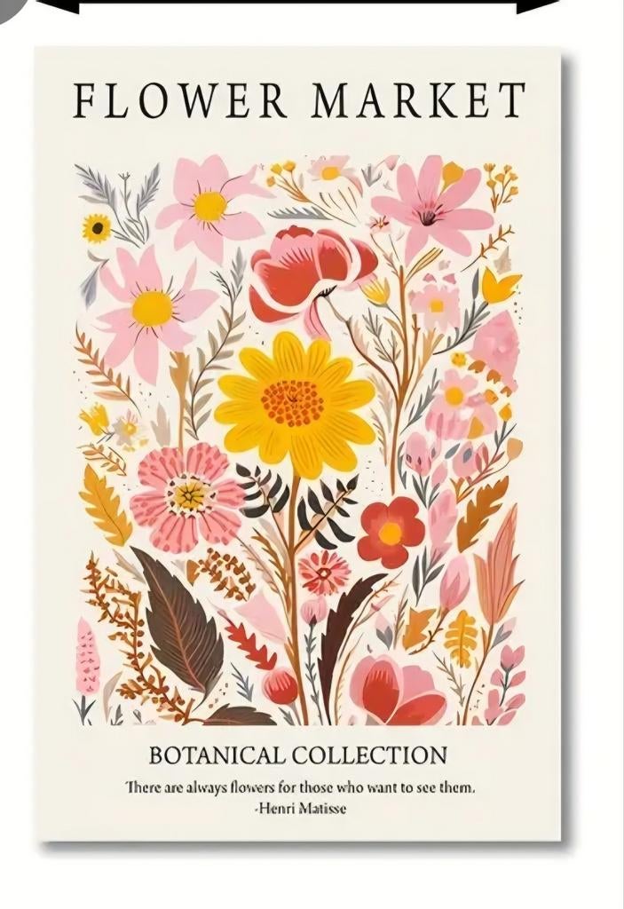 Matisse Stijl Poster - Kleurrijke Botanische Bloemen, Rechthoekig Staand, Nieuw, Ophalen of Verzenden, A1 t/m A3