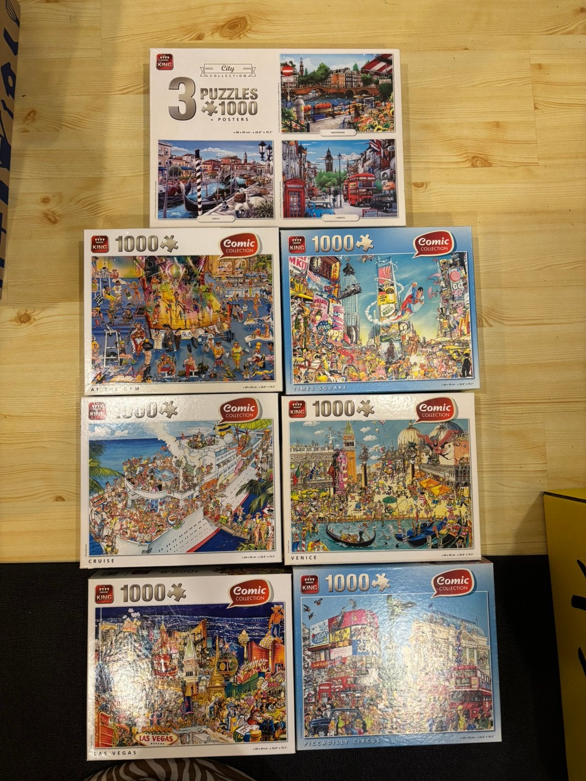 King comic puzzels 1000 stukjes, Hobby en Vrije tijd, Denksport en Puzzels, Ophalen of Verzenden, 500 t/m 1500 stukjes, Zo goed als nieuw