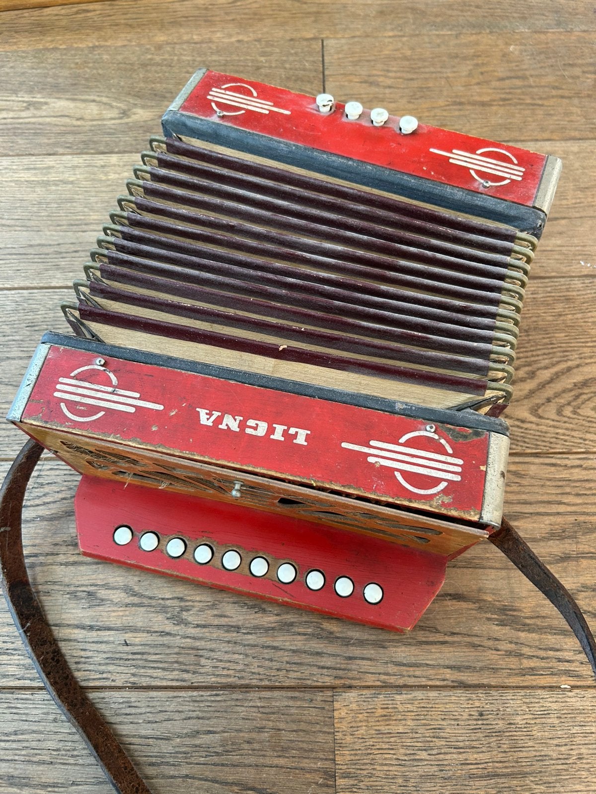 Vintage accordeon/heligonka Ligna, Ophalen of Verzenden, Gebruikt, Overige formaten, Overige merken