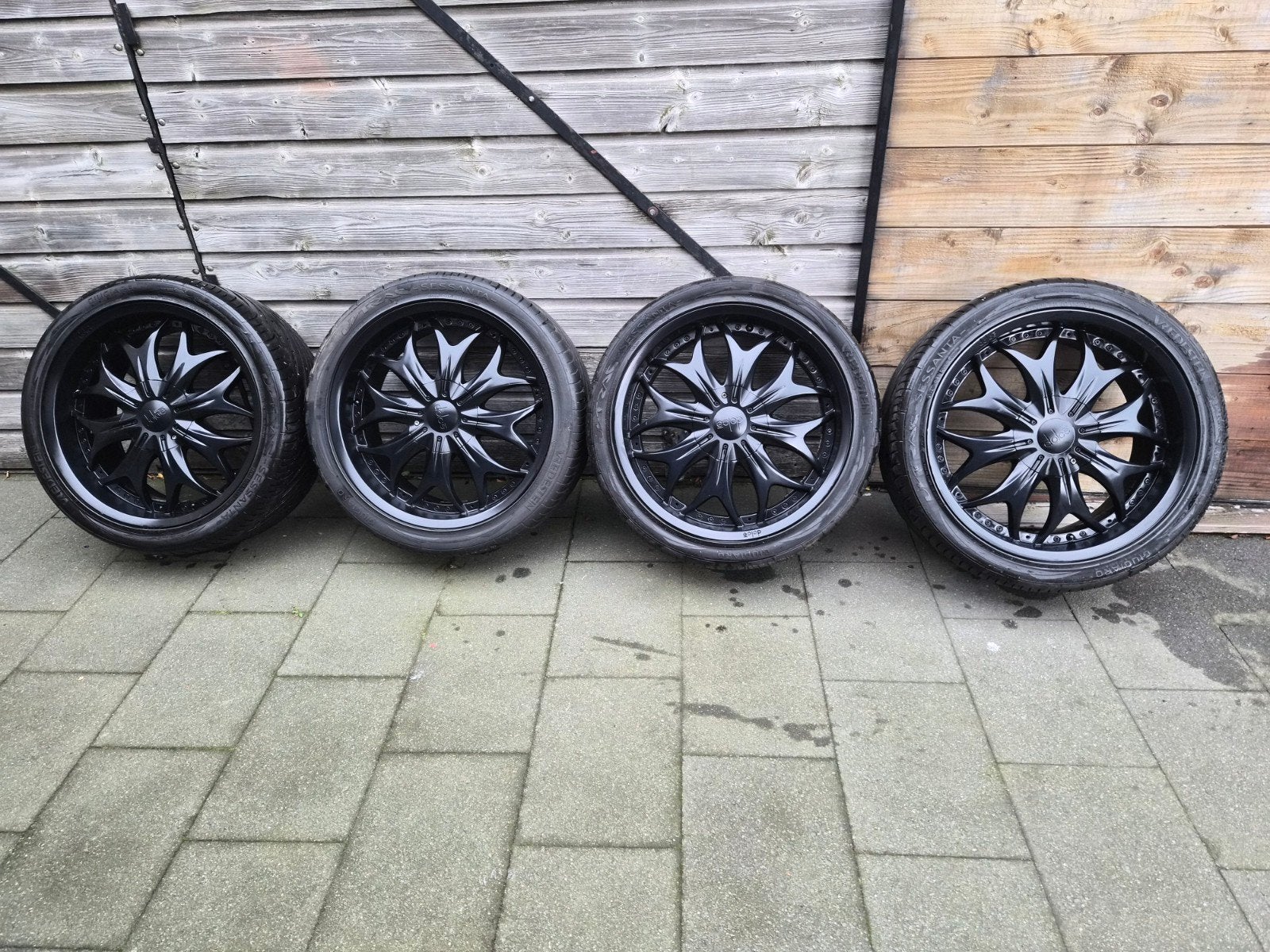 20" 8/5 J  Dikke zwarte Dolce DC20 Velgen, Ophalen, 275 mm, Banden en Velgen, 20 inch