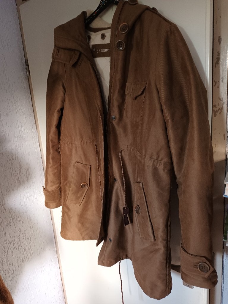 winterjas winterjack jas tussenjas Sessun bruin mt 44 L, Bruin, Sessun, Maat 42/44 (L), Ophalen of Verzenden