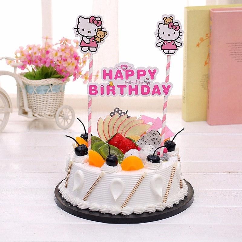HELLO KITTY Taartdecoratie, houders-prikkers vanaf € 5,50, Verzenden, Nieuw, Cupcakes, Versiering