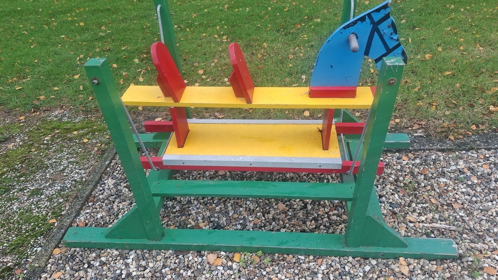 Houten vintage schommelbank og hobbelpaard paard voor kinder, Ophalen, Gebruikt, Overige typen