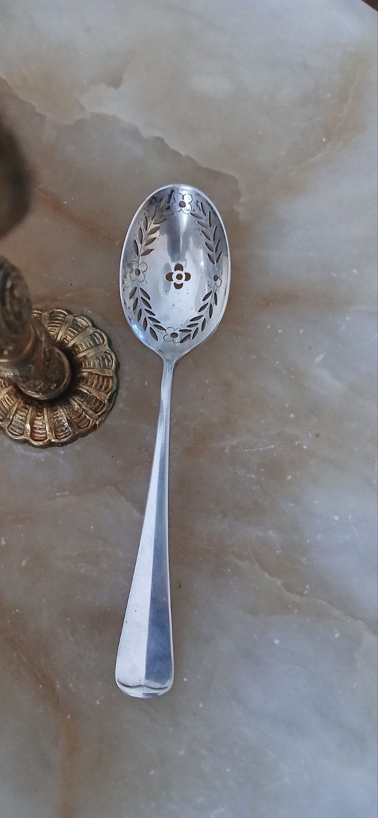 Zilveren Haags lofje olijflepel 1925-1953, Ophalen of Verzenden