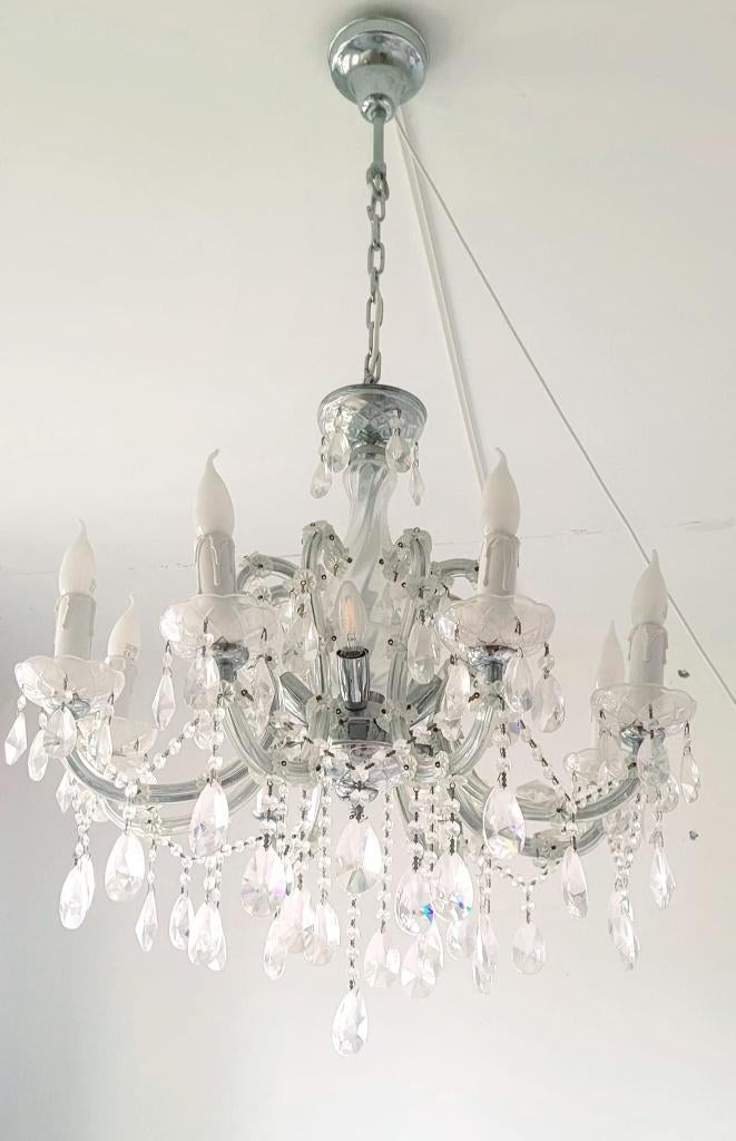 Kroonluchter Maria Theresa 6 arms, Huis en Inrichting, Lampen | Kroonluchters, Ophalen, Gebruikt, Glas, Maria Theresa