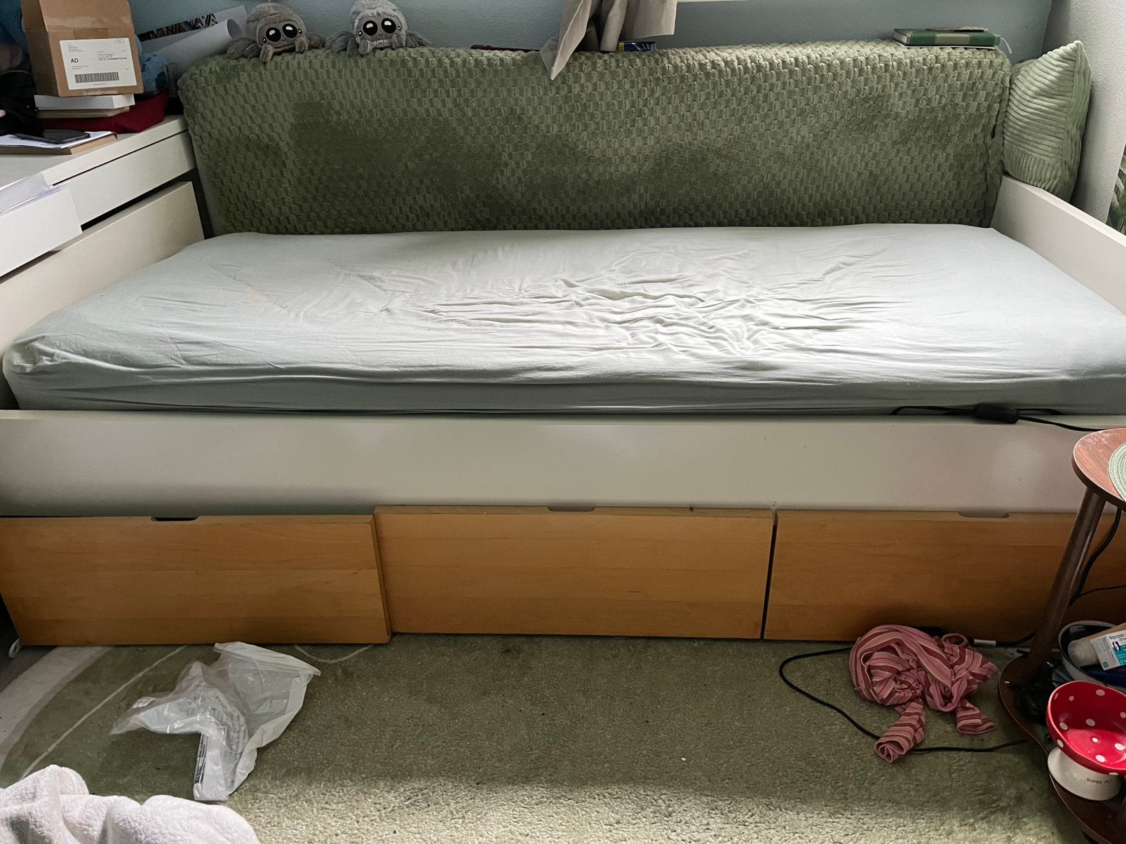 1 persoonsbed., Huis en Inrichting, Slaapkamer | Bedden, Ophalen, Eenpersoons, Wit, 200 cm