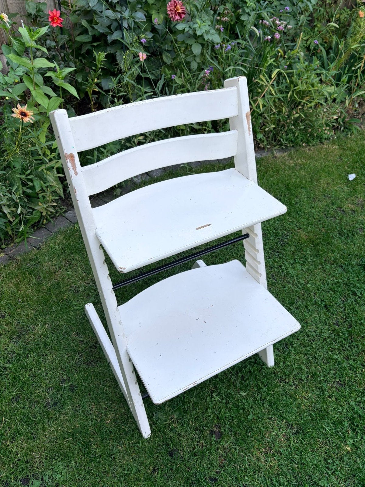 Stokke Tripp Trapp kinderstoel - Wit, Ophalen of Verzenden, Gebruikt, Meegroeistoel