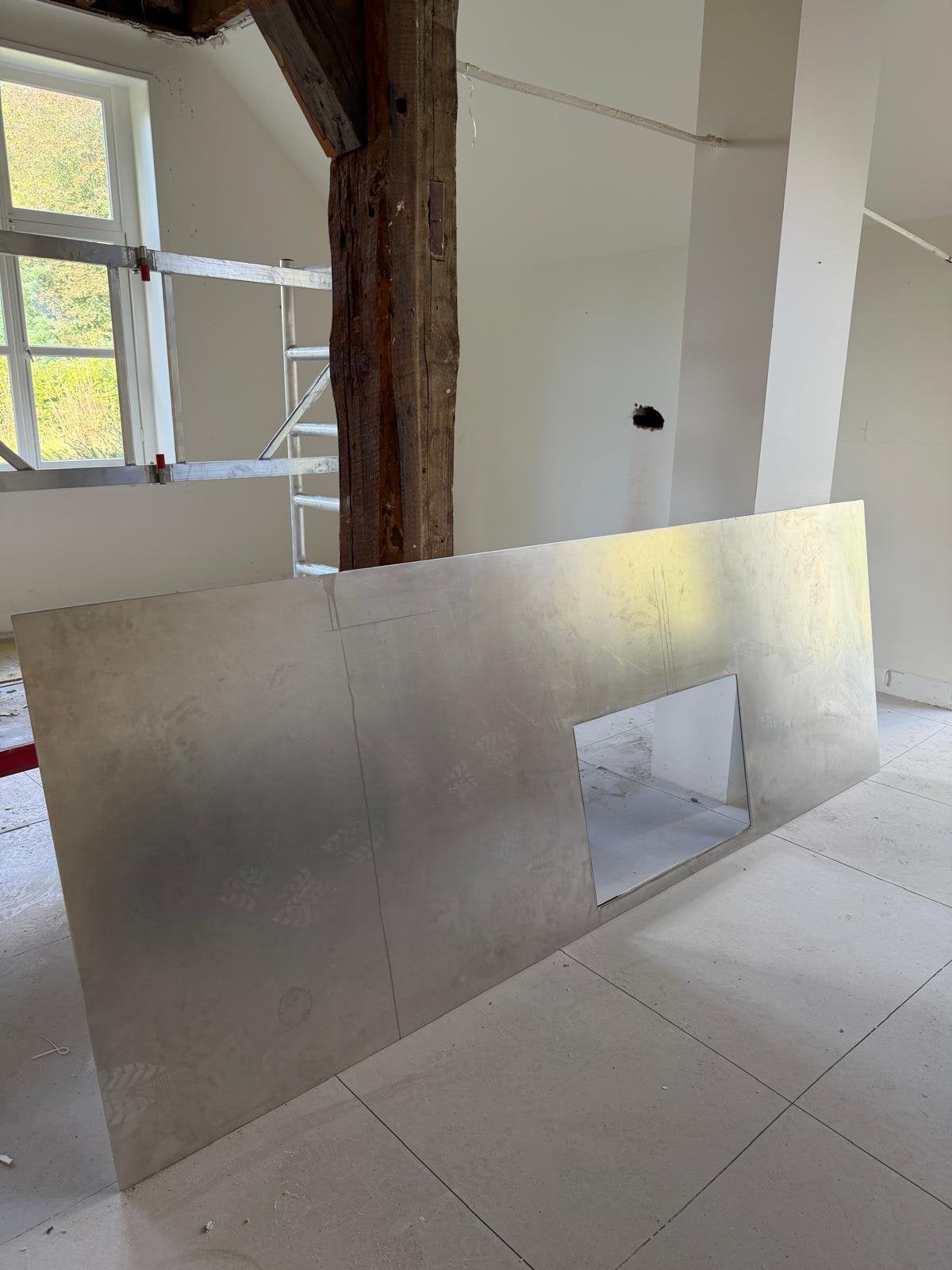 Te koop RVS aanrechtbladen, Huis en Inrichting, Ophalen, Gebruikt, 200 cm of meer, Minder dan 100 cm
