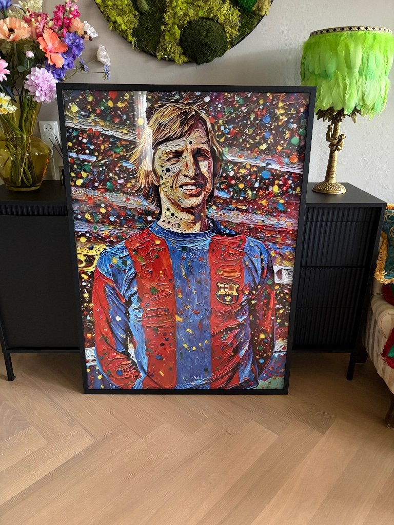 Hoogwaardige artprint johan cruijff, Verzamelen, Sportartikelen en Voetbal, Ophalen, Nieuw, Ajax, Overige typen