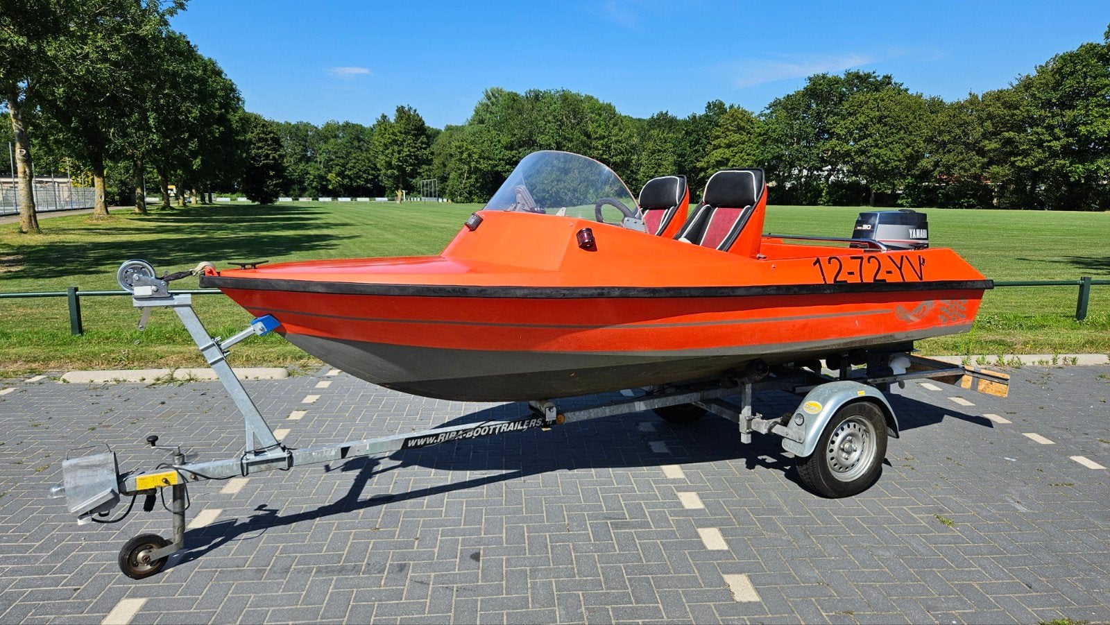 Orginele Mulder & Rijke BRB speedboot, 30 pk motor, trailer, Watersport en Boten, Ophalen, Overige merken, Gebruikt, Elektrische start