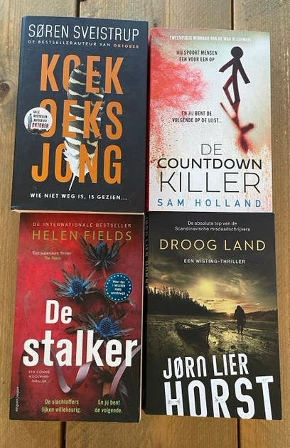 4 spannende thrillers: Sam Holland, Jørn Lier Horst, Helen F, Ophalen of Verzenden, Gelezen, Wereld overig
