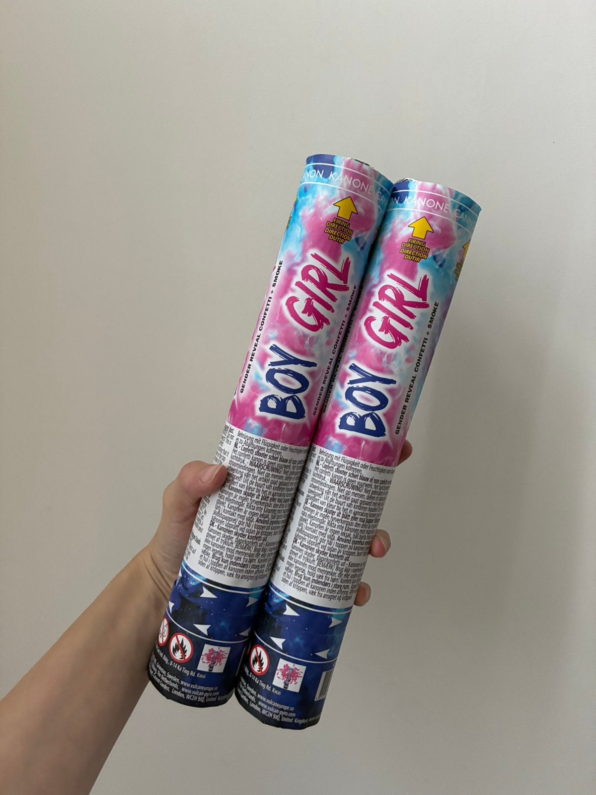 gender reveal popper ROZE, Ophalen, Nieuw, Meisje