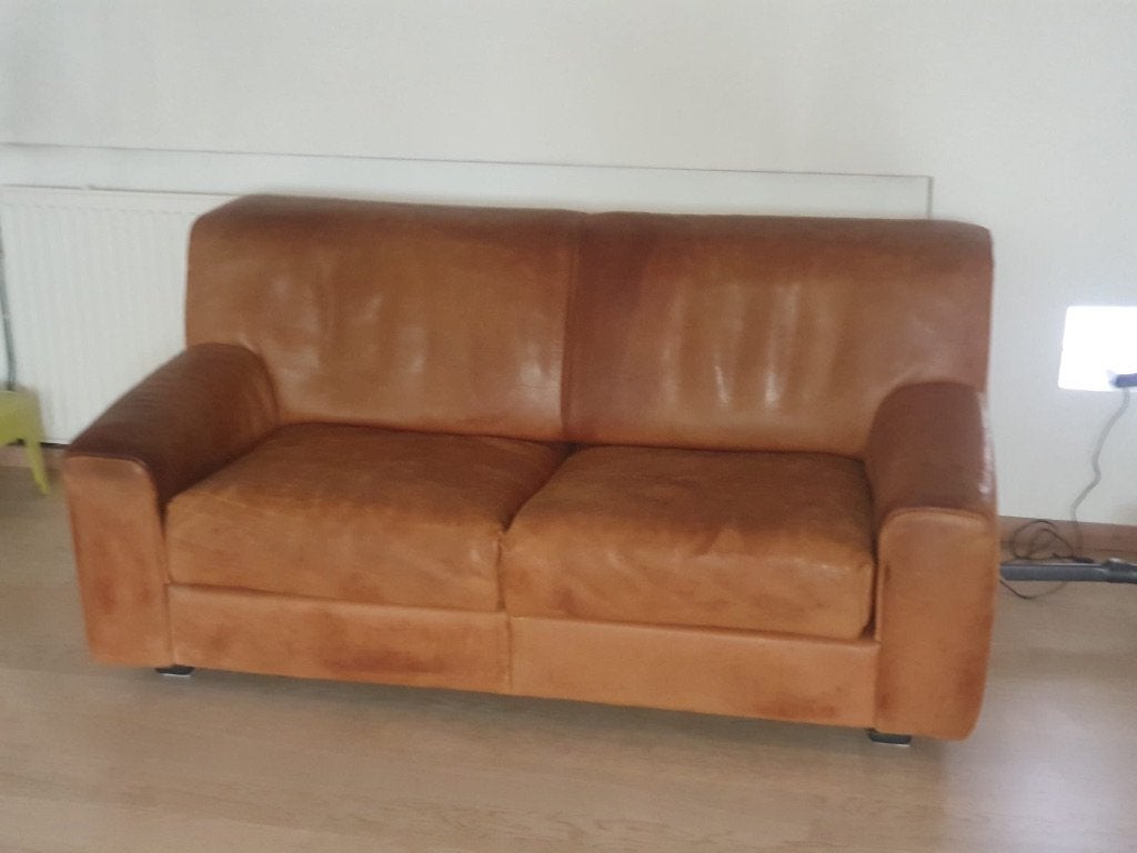 2 X tweezitsbank De Sede DS-42, Ophalen, Gebruikt, Design, 150 tot 200 cm