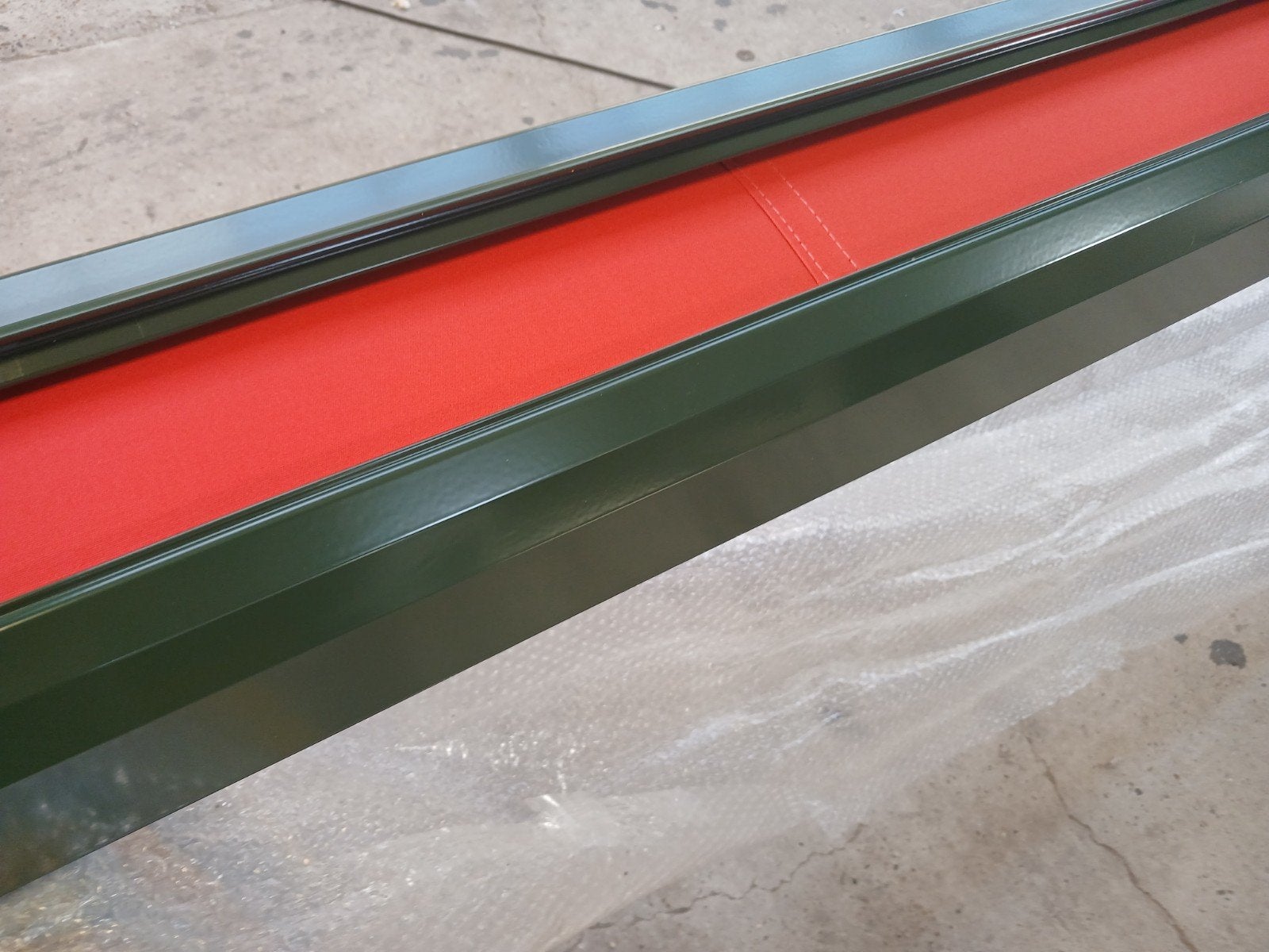 nieuw uitvalscherm sunmaster 560 x 100 elc somfy., Ophalen, Groen