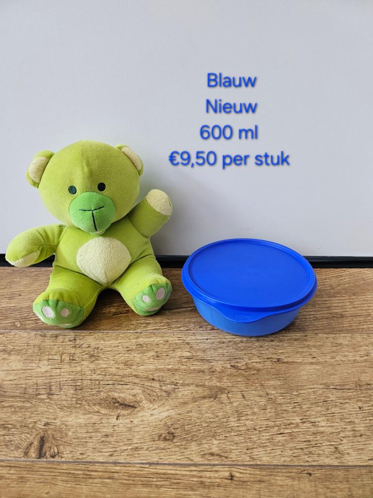 # Tupperware nieuwe blauwe ruimtekommen- 600 ml, Ophalen of Verzenden, Nieuw, Blauw, Bak of Kom
