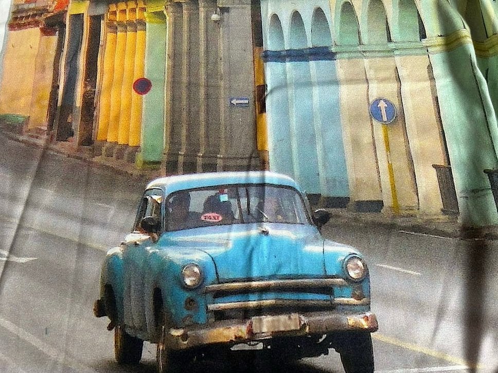 Fotopannel cuba foto  lap jetsey apart, 120 cm of meer, Nieuw, Ophalen of Verzenden, Katoen