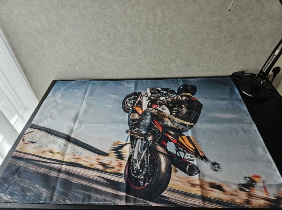 Motor Stunt Vlag / Wandkleed 100x70 cm, Ophalen of Verzenden, Nieuw