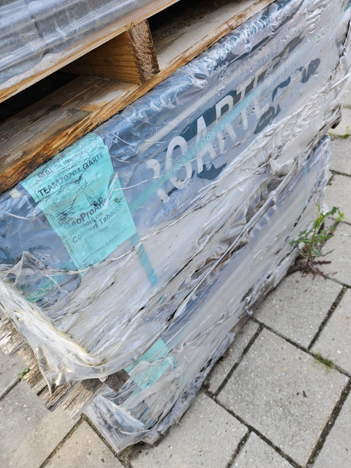 Betontegel 100x100x6 bruin gevlamd, Bruin, 75 m² of meer, Nieuw, Ophalen