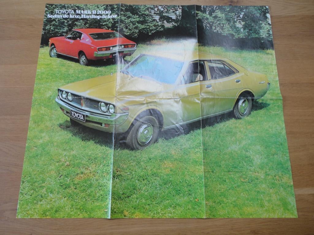 autofolder Toyota mark II uit 1972, Ophalen of Verzenden, Gelezen, Toyota