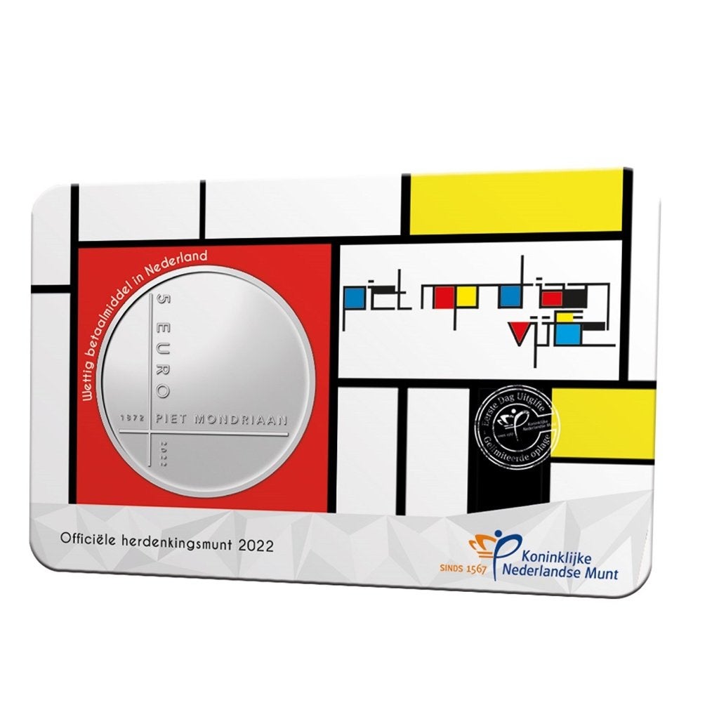 5 euro Nederland 2022 - Piet Mondriaan (UNC Coincard), Ophalen of Verzenden, Overige landen, 5 euro, Setje