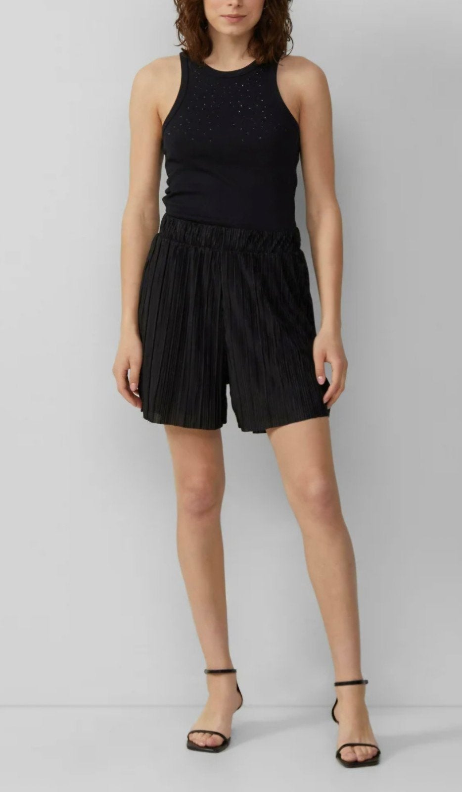 Plisse skort. Maat 34, Kort, Verzenden, Zwart, Zo goed als nieuw