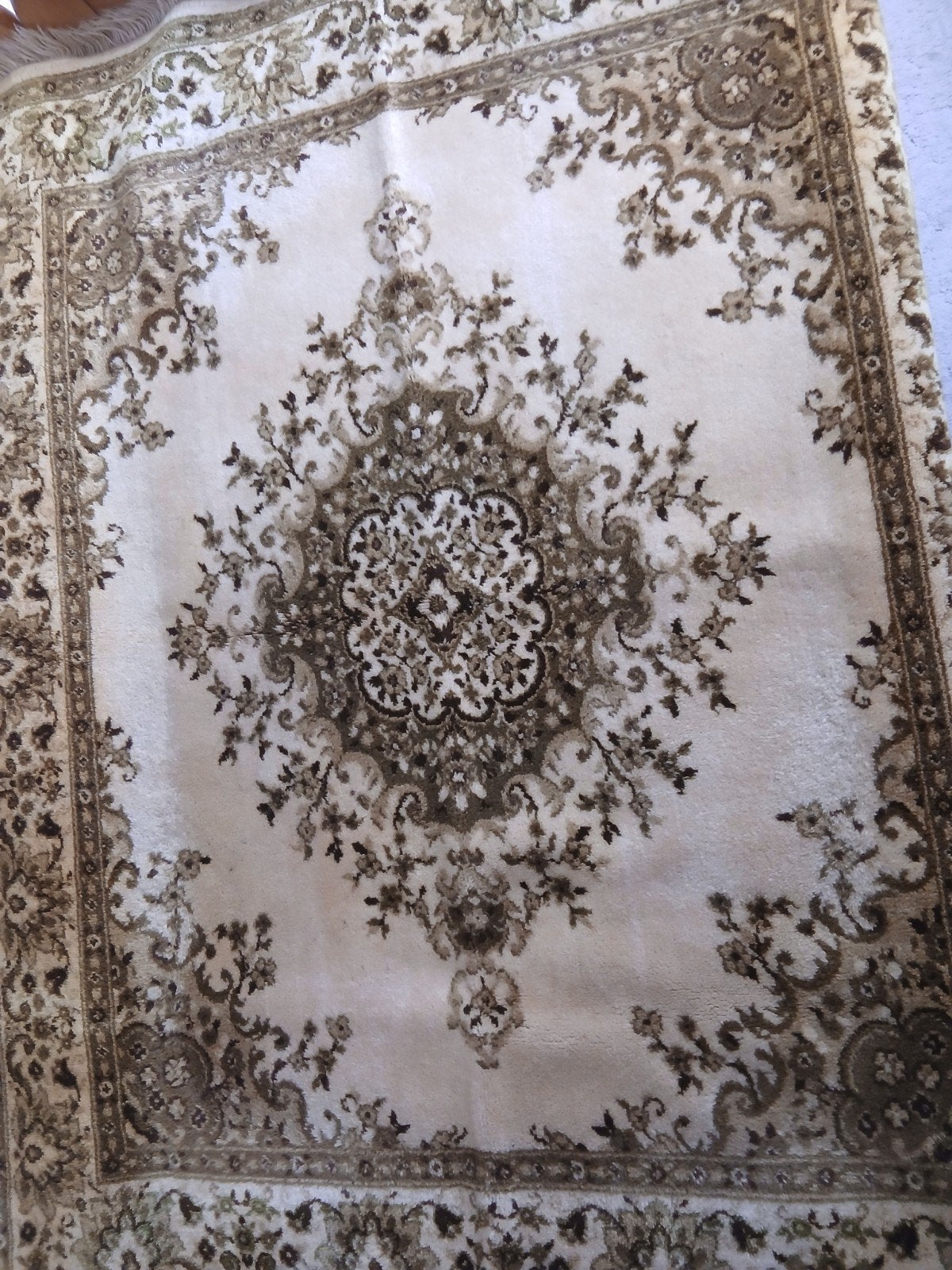 Vintage tafelkleed vloerkleed  perzisch? Groen, Huis en Inrichting, Stoffering | Tapijten en Kleden, Ophalen of Verzenden