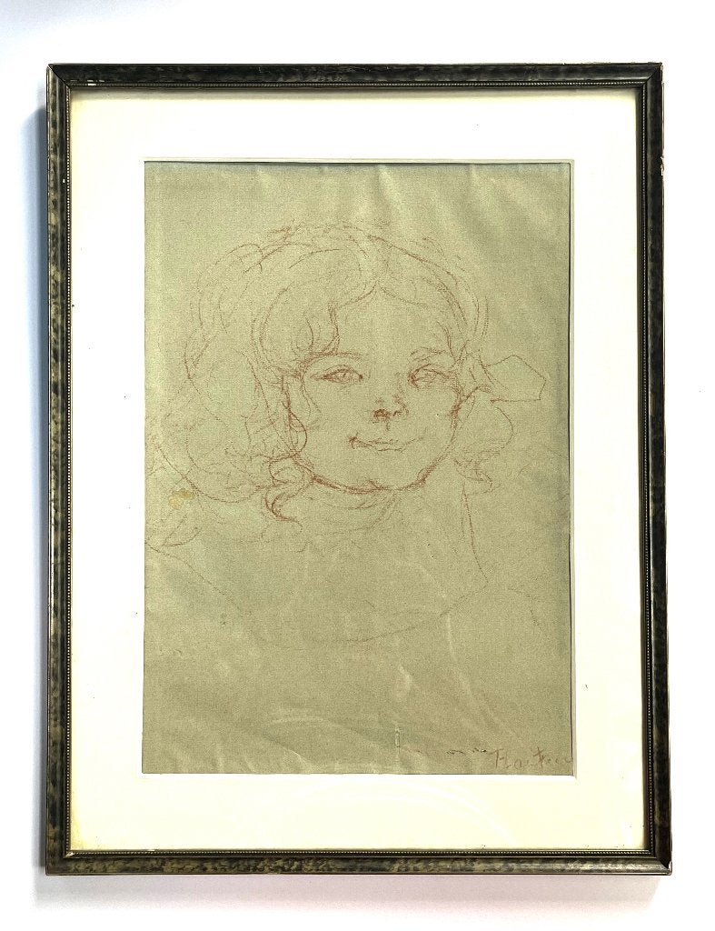 Litho Henri de Toulouse-Lautrec Meisjeshoofd met krulhaar, Gelimiteerde oplage, Ophalen of Verzenden, Portret en Figuren, Lithografie