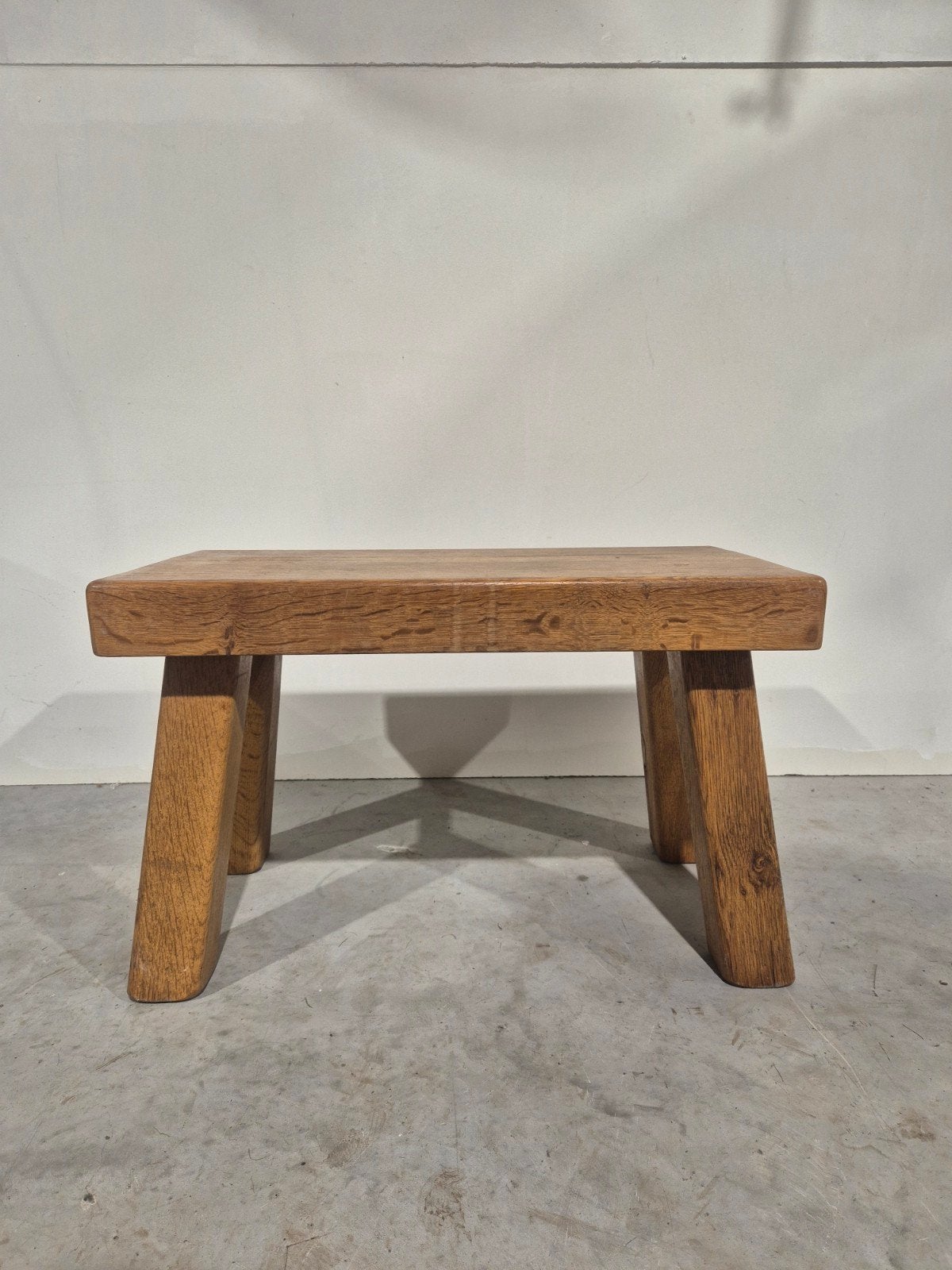 Brutalist massief houten tafel of bankje., Ophalen of Verzenden