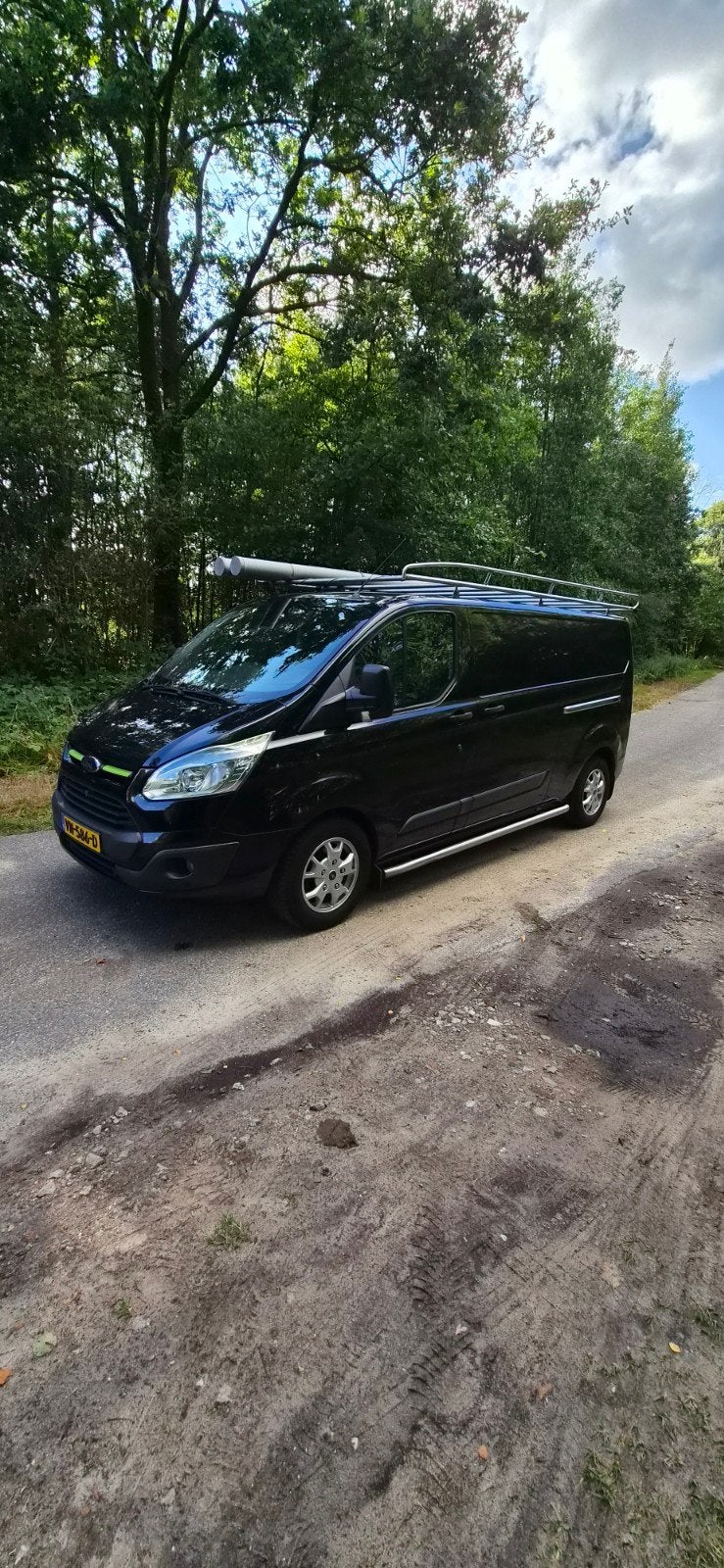 Ford Transit Custom 2.2 Tdci 74KW 2015, Auto's, Bestelauto's, Voorwielaandrijving, Euro 5, Stof, Zwart