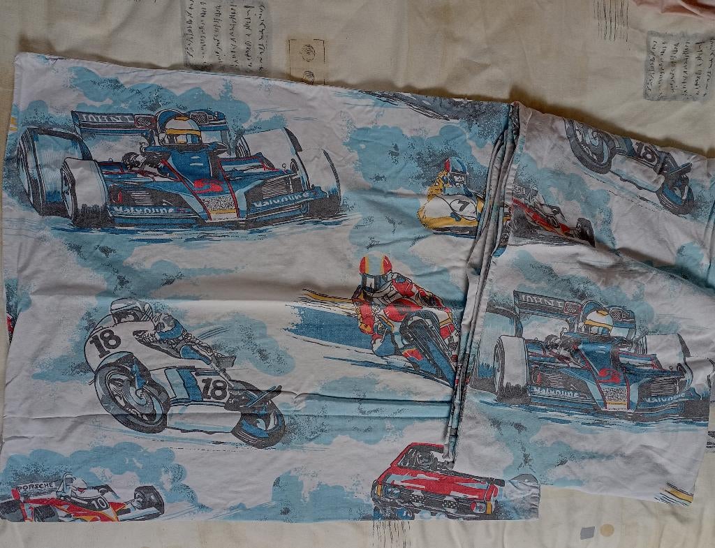 Dekbedovertrek racewagen motor formule 1gratis, Ophalen, Overige kleuren, Jongetje of Meisje, Dekbedovertrek