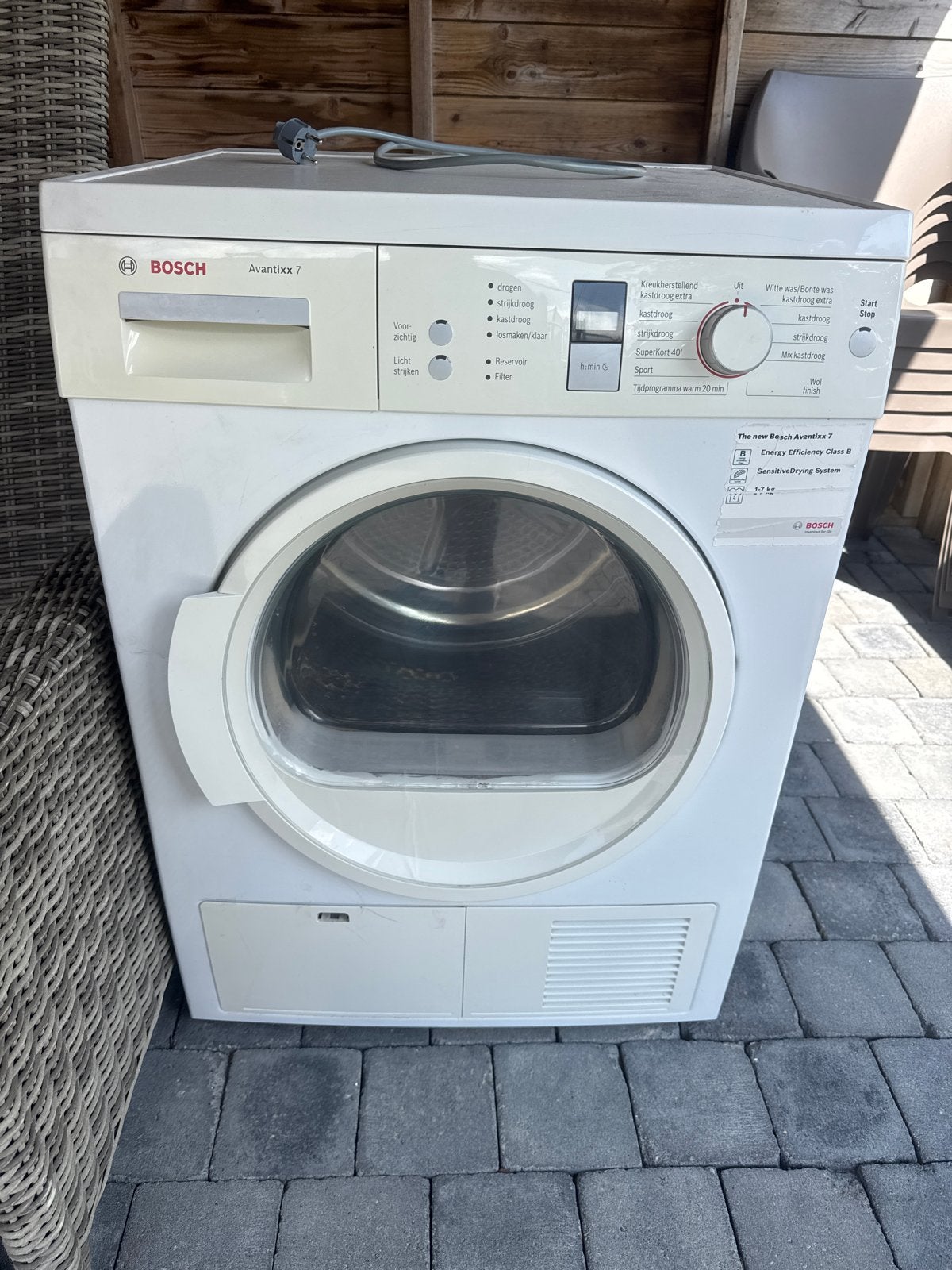 Bosch Avantixx 7 Droger, Witgoed en Apparatuur, Wasdrogers, Ophalen, 6 tot 8 kg, Gebruikt, 85 tot 90 cm