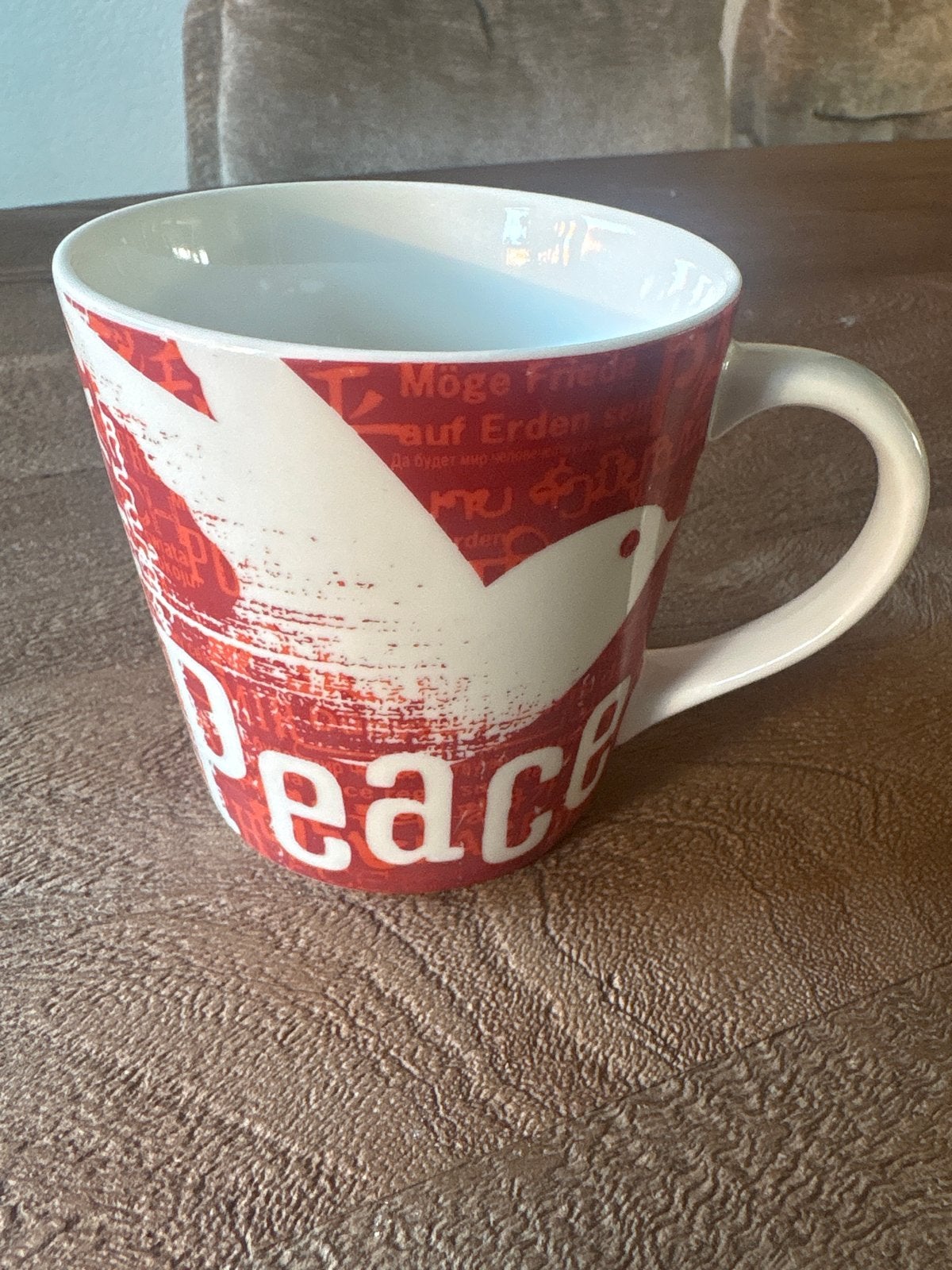 Starbucks Peace Mok - Rood/Wit - 2008 Editie, Ophalen of Verzenden, Steen/keramiek, Rood, Overige merken