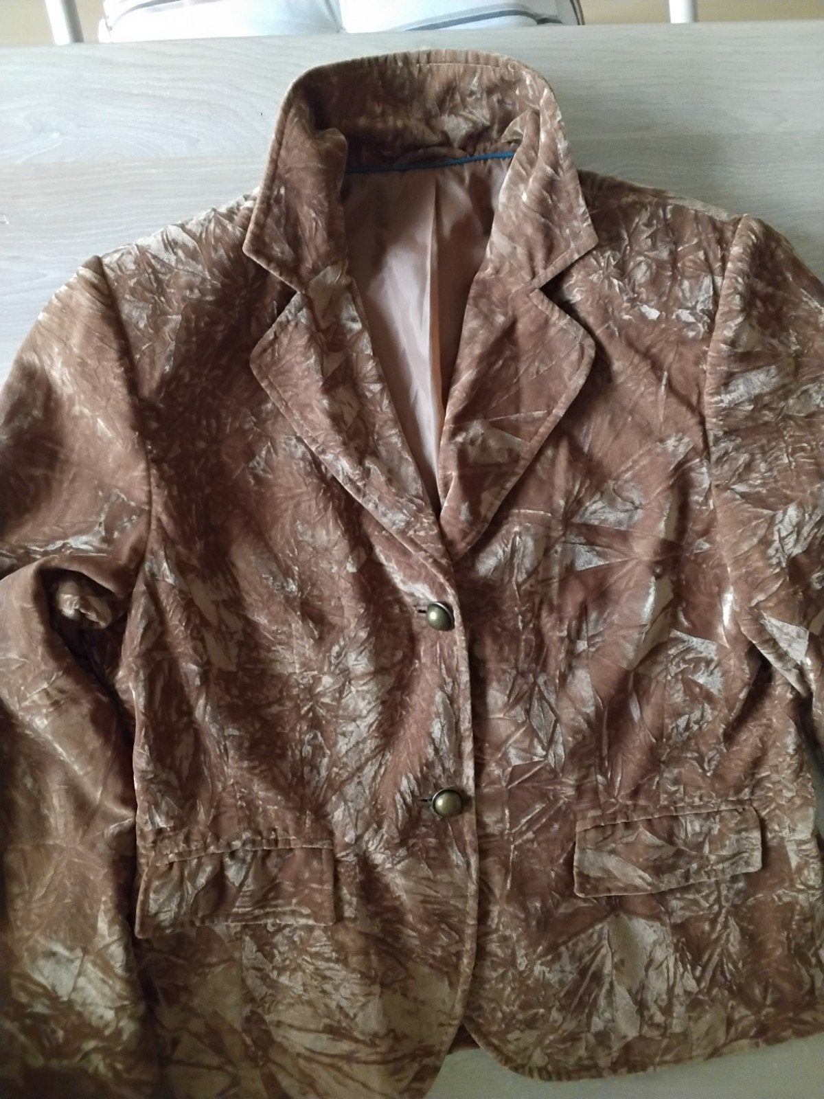 zachte blazer 42, Bruin, Maat 42/44 (L), Ophalen of Verzenden, Zo goed als nieuw