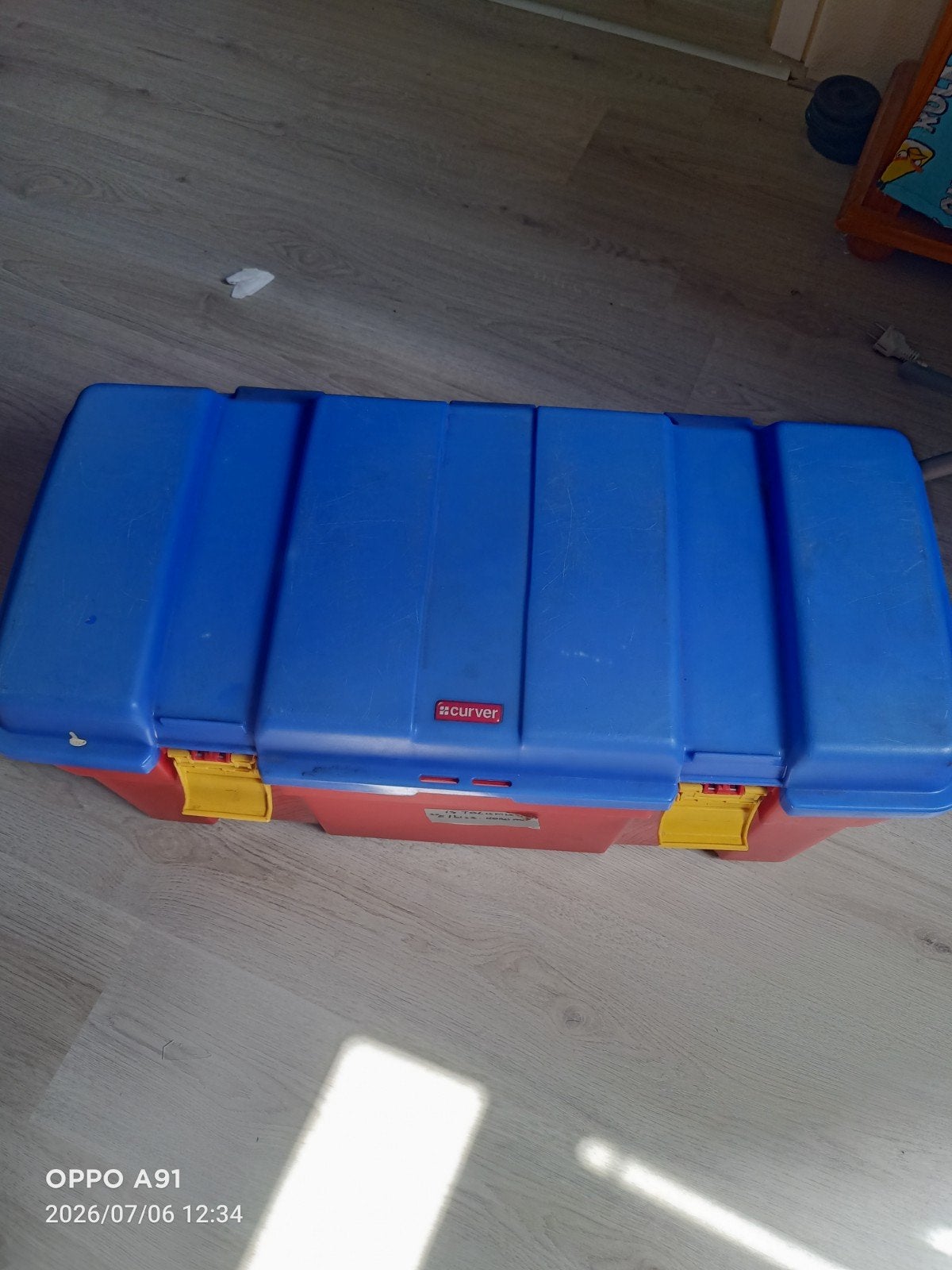 Curver Opbergbox Rood/Blauw - Ruime Opbergkist, Ophalen of Verzenden