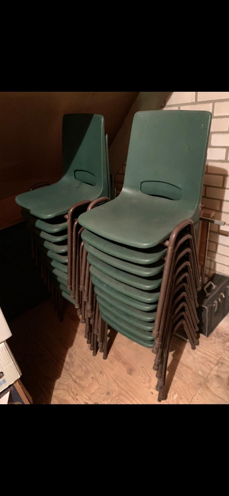 Stapelbare stoelen, groen, ideaal voor evenementen, Overige kleuren, Ophalen of Verzenden, Vijf, Zes of meer stoelen, Praktisch, Functioneel