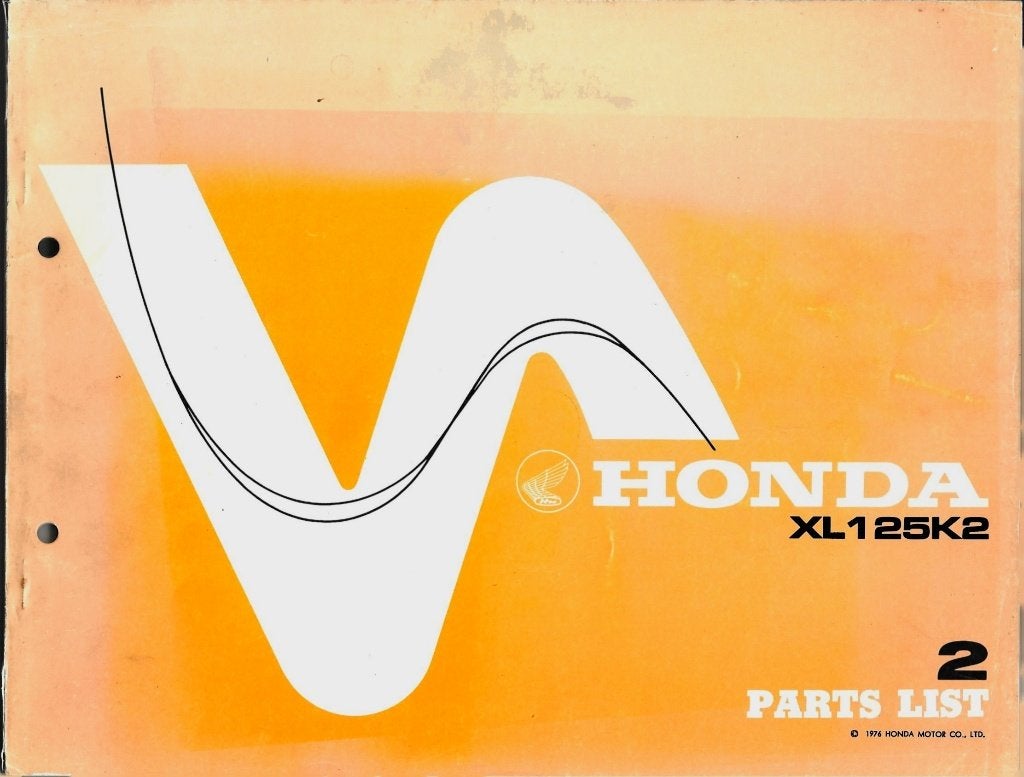 Honda XL250 K2 onderdelenboek parts list, Verzenden, Honda