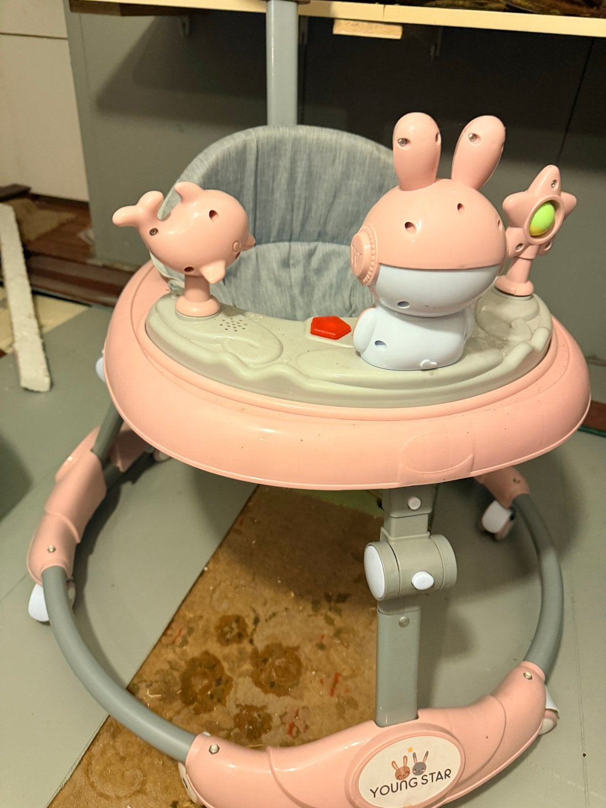 Roze babywalker met geluid en licht - Young Star, Ophalen of Verzenden, Zo goed als nieuw, Overige typen, Met licht