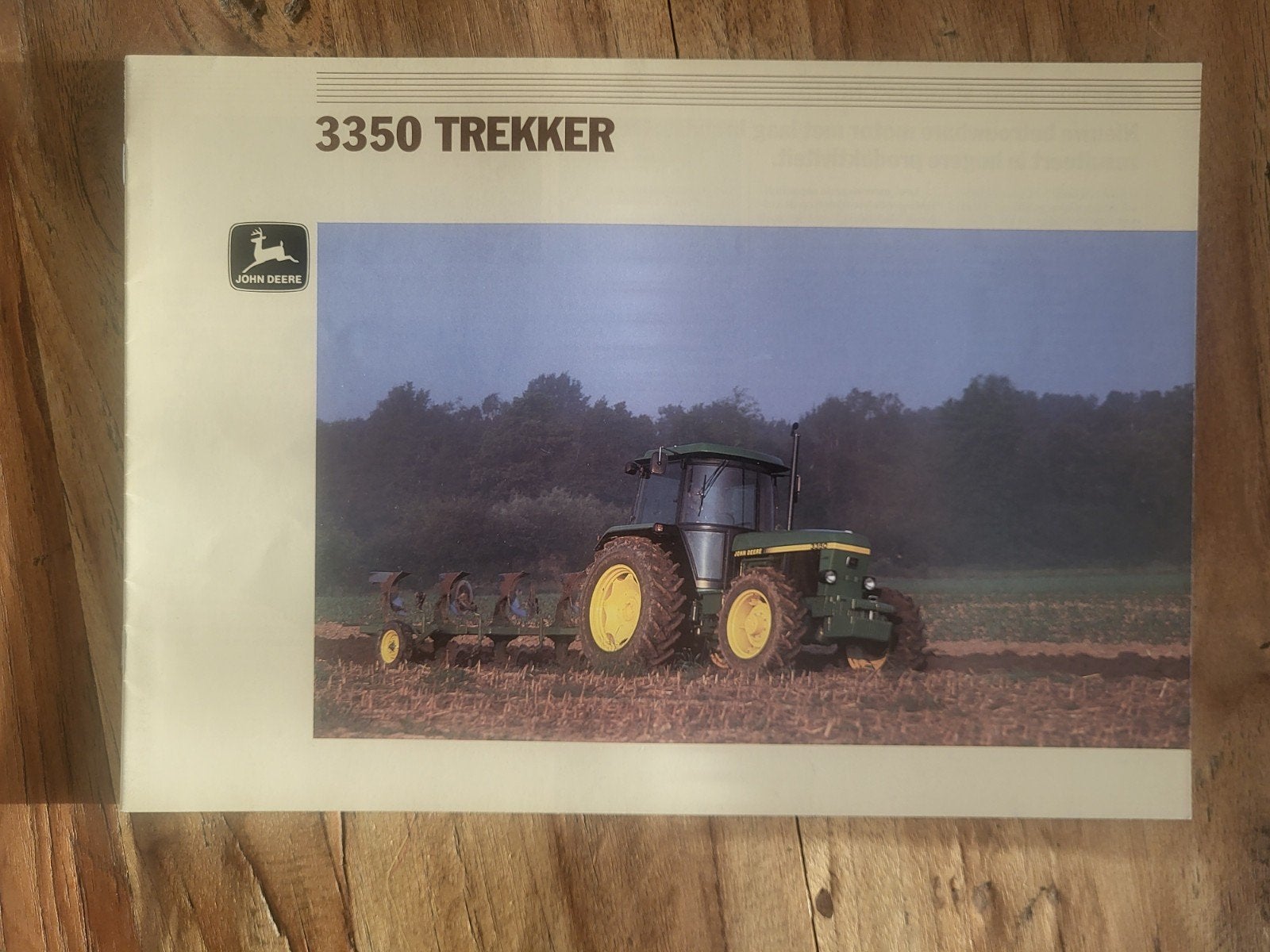 tractor folder John Deere 3350 trekker, Boeken, Ophalen of Verzenden, Zo goed als nieuw