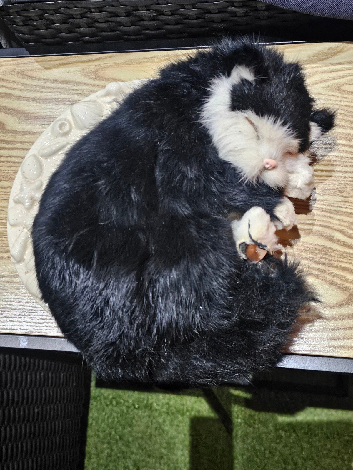 Prachtig en realistisch kattenbeeldje/pluche kat, Verzamelen, Beelden en Beeldjes, Ophalen of Verzenden, Zo goed als nieuw