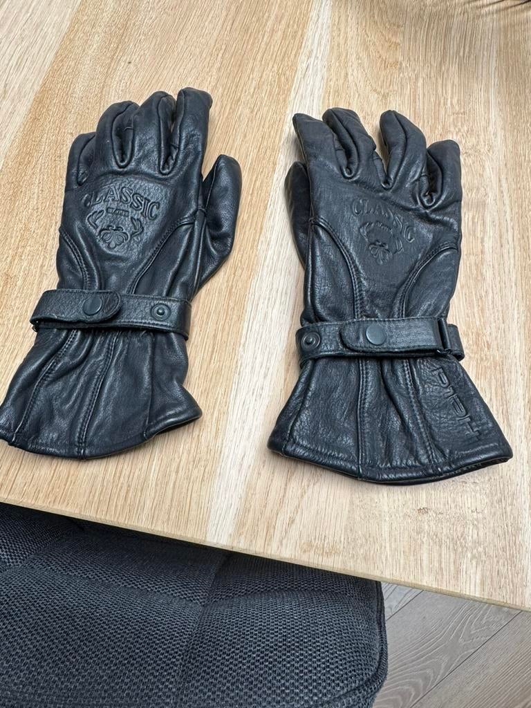 Held motorhandschoenen leer zwart Classic maat 9 L, Motoren, Ophalen, Handschoenen