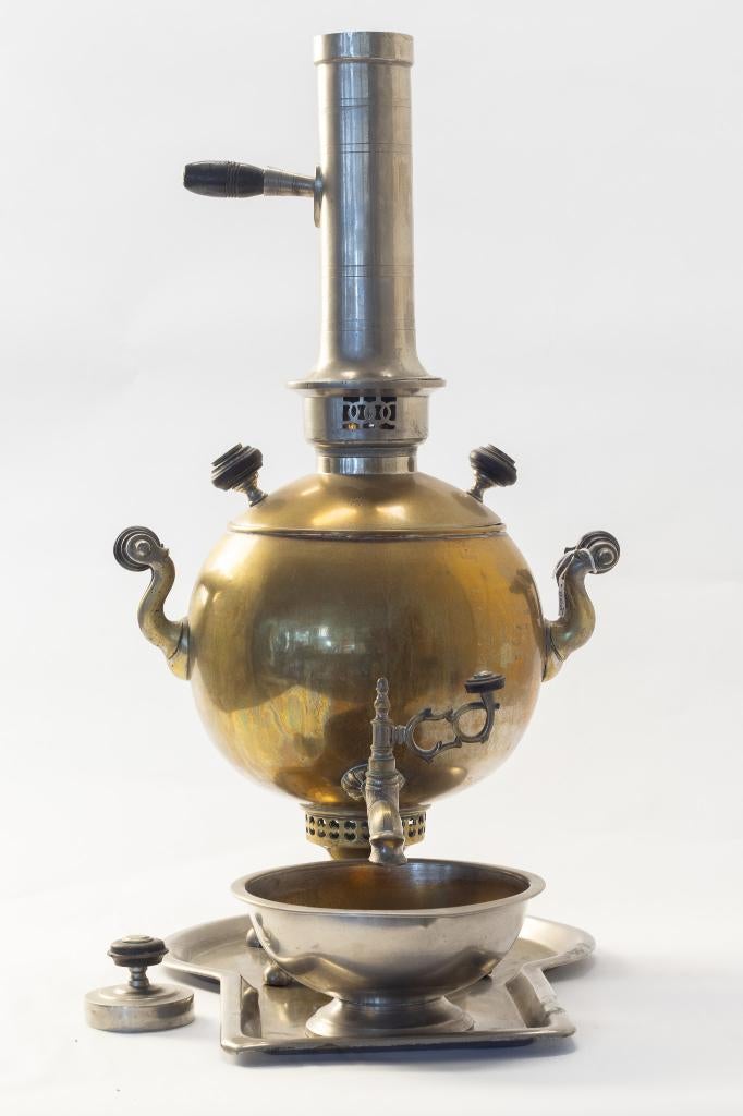 Antieke Russische Samowaar Set – Alenitsjkov & Zimin, Ophalen