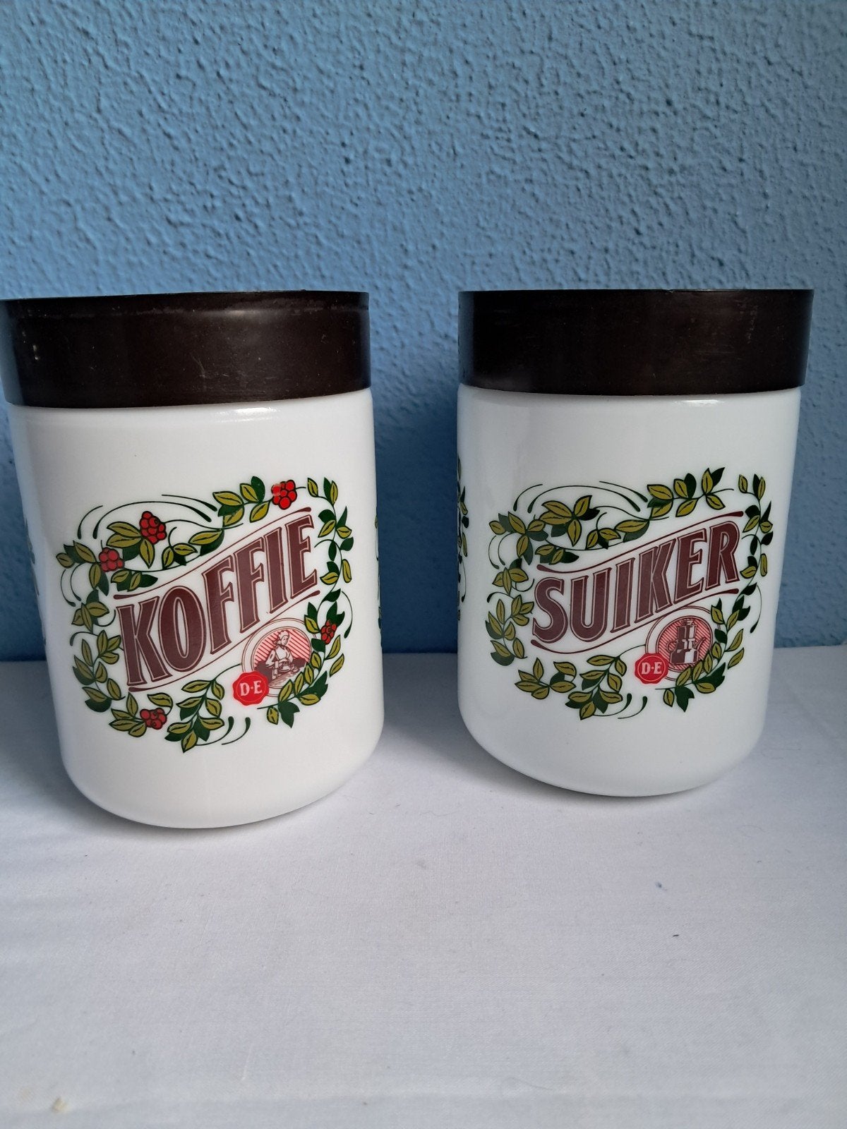 Originele vintage Douwe Egberts voorraadpotten. Per stuk:, Ophalen of Verzenden