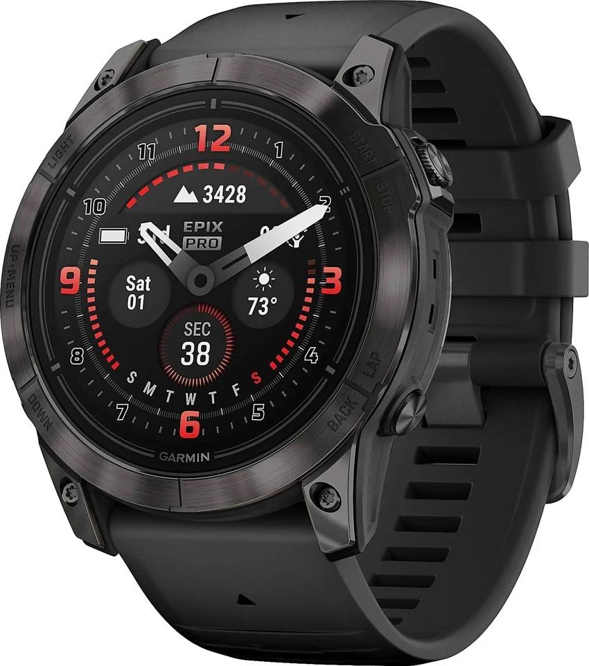 Nieuwe Garmin epix Pro (Gen 2) Sapphire 51mm, Zwart, Nieuw, Ophalen of Verzenden, Waterdicht