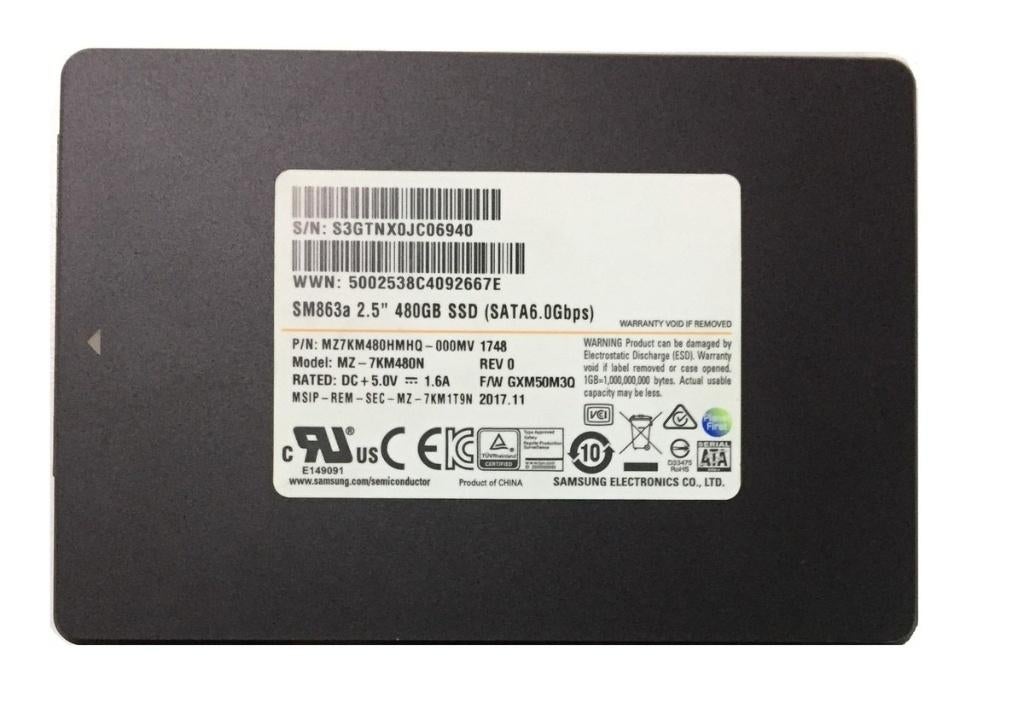 Samsung PM863a 480GB SSD (MZ7KM480N), Computers en Software, Harde schijven, Intern, Gebruikt, 480GB, Ophalen of Verzenden