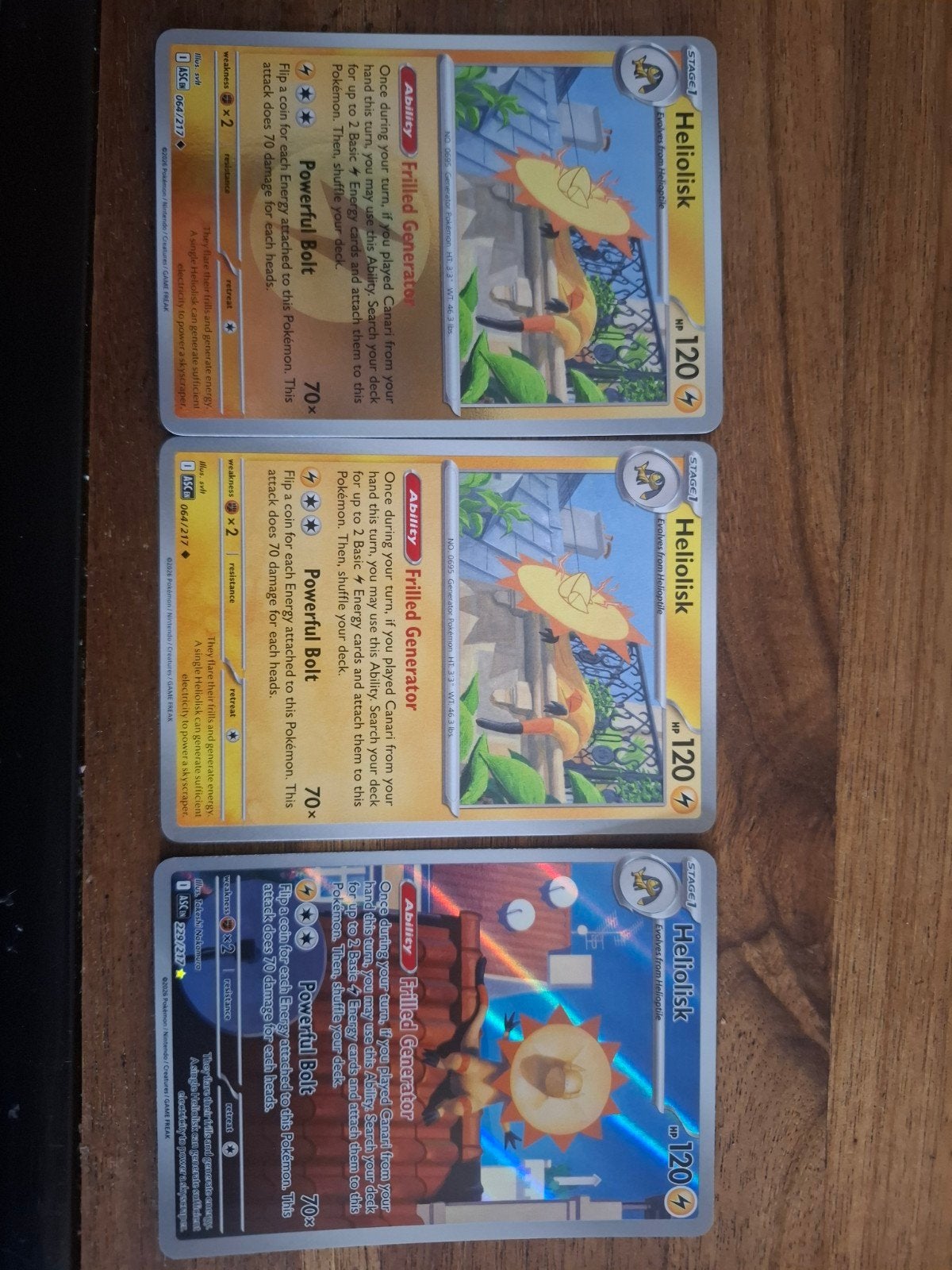 Heliolisk Pokémon Kaarten - Set van 3, Ophalen of Verzenden, Zo goed als nieuw