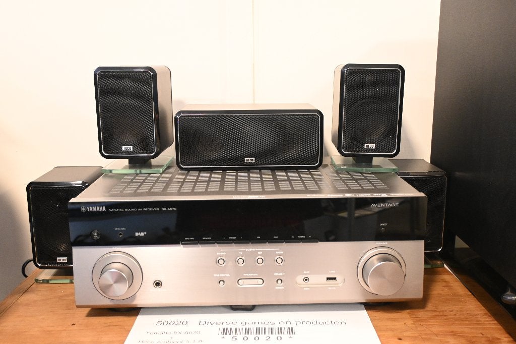 Yamaha RX-A670 + Heco Ambient 5.1 A Home Cinema Set, Yamaha, Ophalen of Verzenden, Zo goed als nieuw, Yamaha Corporation